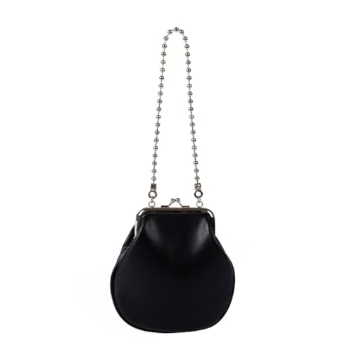 sodeber Anspruchsvolle Damen Kleine Umhängetasche mit Perlen Detailing PU Leder Abend Geldbörse Multi Occasion, Black Bk, Medium von sodeber