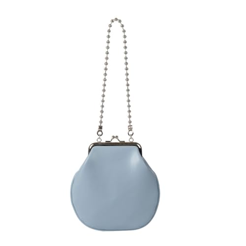 sodeber Anspruchsvolle Damen Kleine Umhängetasche mit Perlen Detailing PU Leder Abend Geldbörse Multi Occasion, Blau Bl, Medium von sodeber
