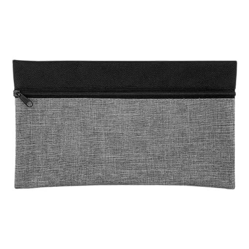 sodeber Basic Federmäppchen, Polyester, leicht, tragbar, Stift-Organizer, Aufbewahrungstasche, Reise-Make-up-Tasche, Grau 240 mm B x 140 mm H Gy-a, M, Klassisch von sodeber