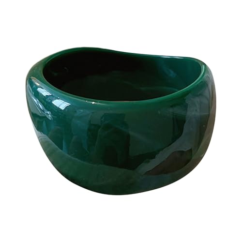 sodeber Breiter Acryl-Armreif, geometrisch, rund, breites geometrisches Armband, Acryl-Textur, Handgelenkschmuck für Modeliebhaber, Modeschmuck, Einheitsgröße, Wie beschrieben von sodeber