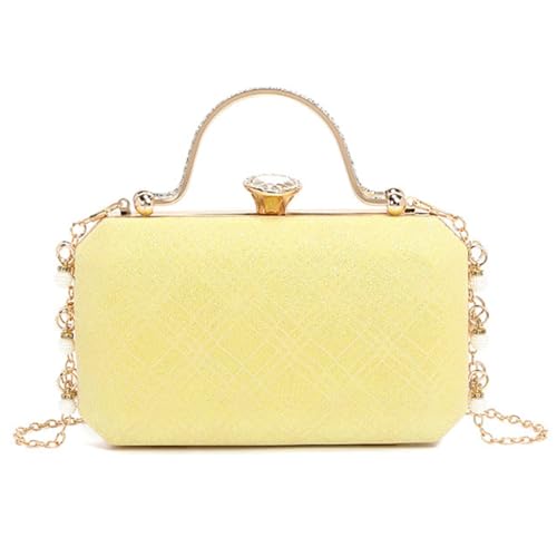 sodeber Damen Abend-Clutch, modisch, Kettenriemen, Umhängetasche, elegante Handtasche, Kosmetik, für Damen, Golden Gd, Medium von sodeber