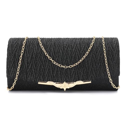 sodeber Damen-Abendtasche, Brauttasche, Clutch, Party, Abschlussball, Hochzeit, Handtasche, Umhängetasche, abnehmbare Kette, Black Bk, Medium sodeber Damen-Abendtasche, Brauttasche, Clutch, Party, Abschlussball, Hochzeit, Handtasche, Umhängetasche, abnehmbare Kette, Black Bk, Medium von sodeber