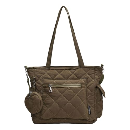 sodeber Damen Schultertasche Herbst Winter Crossbody Reise Gym Gesteppte Handtasche Große Kapazität Messenger, Green Gn, Medium von sodeber