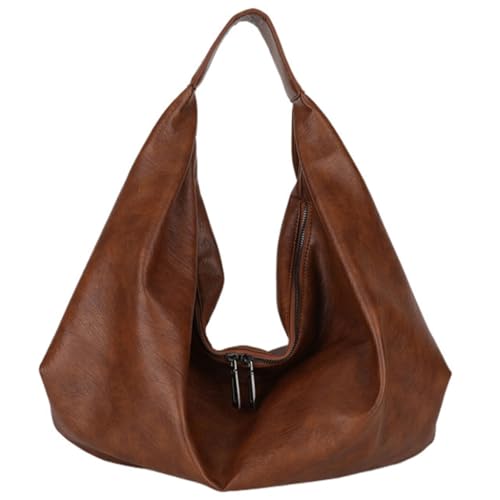 sodeber Damen-Schultertasche aus PU-Leder, großes Fassungsvermögen, Achselhöhle, einfache Handtaschen, passend zu Unterarmeinkäufen, Brown Bn, Medium sodeber Damen-Schultertasche aus PU-Leder, großes Fassungsvermögen, Achselhöhle, einfache Handtaschen, passend zu Unterarmeinkäufen, Brown Bn, Medium von sodeber