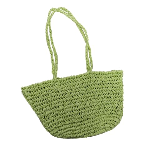 sodeber Damen-Schultertasche aus Stroh, großes Fassungsvermögen, gewebt, Handtasche, leicht, für Outdoor-Urlaub, Green Gn, Medium sodeber Damen-Schultertasche aus Stroh, großes Fassungsvermögen, gewebt, Handtasche, leicht, für Outdoor-Urlaub, Green Gn, Medium von sodeber
