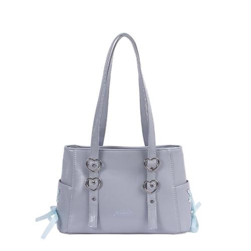 sodeber Damen-Umhängetasche, stilvolle Umhängetasche, PU-Leder, große Kapazität, Rucksack, Schleifen, Pendeln, Blau Bl, Medium von sodeber