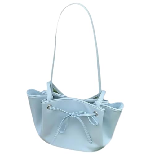 sodeber Damen einfarbige Unterarmtasche mit Schleife, Schultern, PU-Leder, Achselhöhle, koreanische Handtaschen, Shopping, Verabredungen, Blau Bl, Medium sodeber Damen einfarbige Unterarmtasche mit Schleife, Schultern, PU-Leder, Achselhöhle, koreanische Handtaschen, Shopping, Verabredungen, Blau Bl, Medium von sodeber