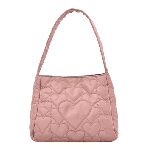 sodeber Einfache und praktische Unterarmtasche für Damen, kompakte, leichte Schultertaschen für den täglichen Gebrauch, Pink, Medium von sodeber