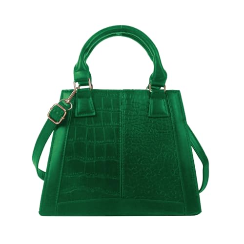 sodeber Einfarbige Umhängetasche für Damen, Teenager, passt zu Schultern, Retro-PU-Leder, einfache lässige Handtasche, Green Gn, Medium sodeber Einfarbige Umhängetasche für Damen, Teenager, passt zu Schultern, Retro-PU-Leder, einfache lässige Handtasche, Green Gn, Medium von sodeber