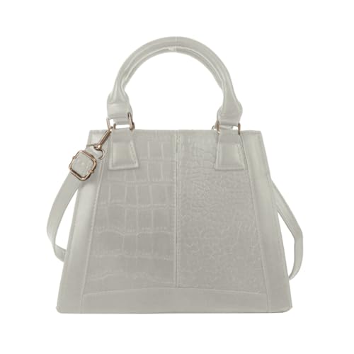 sodeber Einfarbige Umhängetasche für Damen, Teenager, passt zu Schultern, Retro-PU-Leder, einfache lässige Handtasche, Weiß W, Medium sodeber Einfarbige Umhängetasche für Damen, Teenager, passt zu Schultern, Retro-PU-Leder, einfache lässige Handtasche, Weiß W, Medium von sodeber