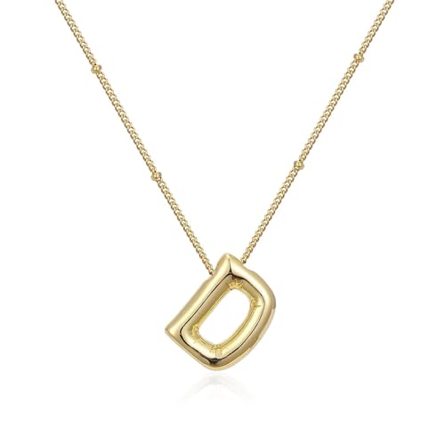 sodeber Einzigartige Ballon-Buchstaben-Halskette mit verstellbarer Länge, Modeschmuck für Komfort, ideal zum Verschenken oder für eigene Stile, stilvolle Halskette von sodeber