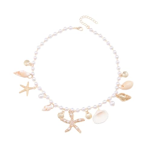 sodeber Elegante Schlüsselbeinkette, Halsschmuck, Muschelanhänger, Metallstruktur, für verschiedene Anlässe, Strand-Halskette, A, Wie beschrieben, Wie beschrieben sodeber Elegante Schlüsselbeinkette, Halsschmuck, Muschelanhänger, Metallstruktur, für verschiedene Anlässe, Strand-Halskette, A, Wie beschrieben, Wie beschrieben von sodeber