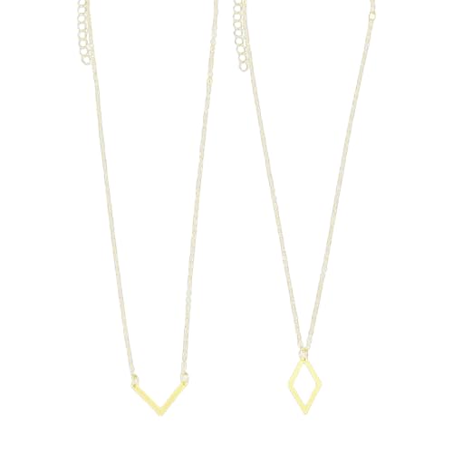 sodeber Elegantes geometrisches V-förmiges Halsband, Rauten-Halsketten-Set, verstellbare Schlüsselbeinkette, stilvolles Halszubehör für Damen von sodeber