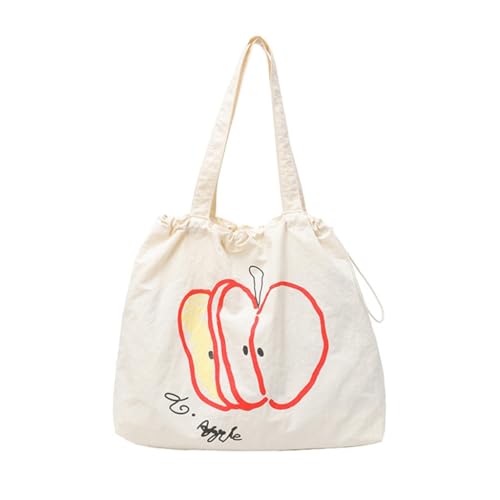sodeber Große Achseltasche für Damen, stilvolle Unterarmtasche, einfacher Tragegriff oben, Kordelzug, Weiß W, Medium sodeber Große Achseltasche für Damen, stilvolle Unterarmtasche, einfacher Tragegriff oben, Kordelzug, Weiß W, Medium von sodeber
