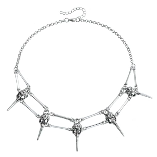 sodeber Halskette mit Totenkopf-Anhänger aus Legierung, Gothic-Stil, exquisiter Anhänger für Individualistik und Kunst von sodeber