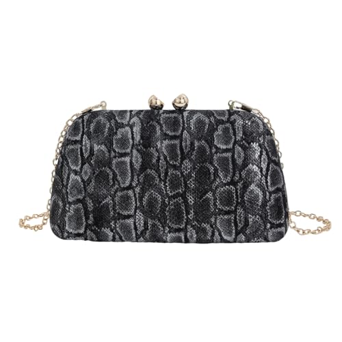 sodeber Handtasche mit Schlangenmuster, PU-Leder, Umhängetasche, Abendtasche, Geldbörse mit Schulterkette, für formelle Zusammenkünfte und, Black Bk, Medium sodeber Handtasche mit Schlangenmuster, PU-Leder, Umhängetasche, Abendtasche, Geldbörse mit Schulterkette, für formelle Zusammenkünfte und, Black Bk, Medium von sodeber