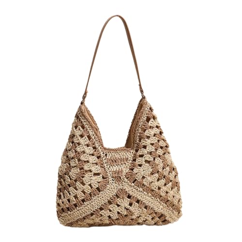 sodeber Handtaschen für Damen, Stroh, Umhängetasche, modisch, für den Urlaub, Strand, Coffee Cf, Medium sodeber Handtaschen für Damen, Stroh, Umhängetasche, modisch, für den Urlaub, Strand, Coffee Cf, Medium von sodeber