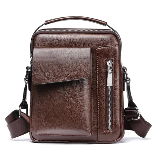 sodeber Kleine Umhängetasche für Herren, Retro-Stil, PU-Leder, Kuriertasche für Reisen und den täglichen Gebrauch, mehrere Schultertaschen, Dunkelbraun, Medium sodeber Kleine Umhängetasche für Herren, Retro-Stil, PU-Leder, Kuriertasche für Reisen und den täglichen Gebrauch, mehrere Schultertaschen, Dunkelbraun, Medium von sodeber