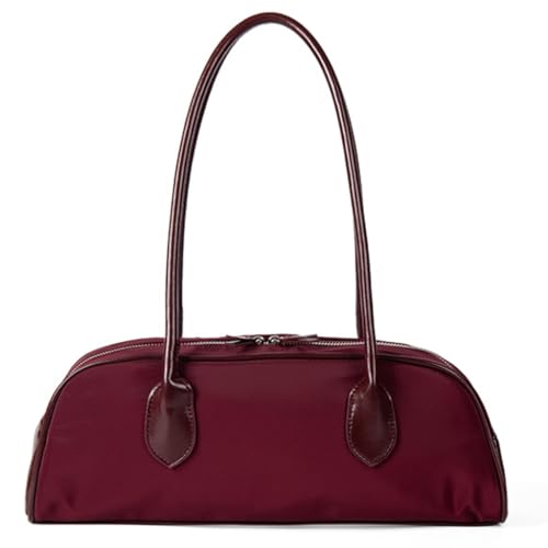 sodeber Koreanisch inspirierte Nylon-Umhängetasche für den täglichen Gebrauch, leichte Handtasche, Achseltasche, lässige Unterarm-Geldbörse, Burgunderrot Wr, Medium sodeber Koreanisch inspirierte Nylon-Umhängetasche für den täglichen Gebrauch, leichte Handtasche, Achseltasche, lässige Unterarm-Geldbörse, Burgunderrot Wr, Medium von sodeber