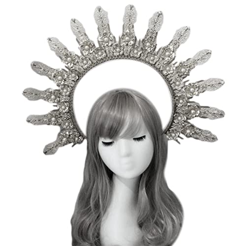 sodeber Krone Paket Cosplay Gothic Stirnband Perle Haarreifen sodeber Krone Paket Cosplay Gothic Stirnband Perle Haarreifen von sodeber