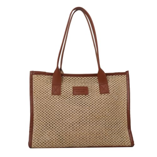 sodeber Lässige Handtasche, Strandtasche, Damengeldbörse, Einkaufstasche, Schultertasche, großes Fassungsvermögen, Freizeit, Mädchen, modisch, Stroh, Brown Bn, Medium sodeber Lässige Handtasche, Strandtasche, Damengeldbörse, Einkaufstasche, Schultertasche, großes Fassungsvermögen, Freizeit, Mädchen, modisch, Stroh, Brown Bn, Medium von sodeber