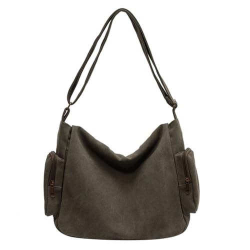 sodeber Lässige Tasche mit großem Fassungsvermögen für Damen, modische Umhängetasche, Segeltuch, Umhängetasche, für den täglichen Gebrauch, Green Gn, Medium von sodeber