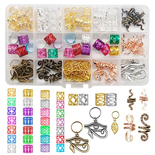 sodeber Legierung Haarspule Dreadlocks Zopfringe Metall für Schmuck Dekoration Zubehör und Verlängerung von sodeber