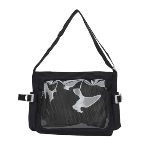 sodeber Leichte Nylon-Umhängetasche mit verstellbarem Riemen, große Kapazität, Schulter für den täglichen Pendler und die Schule, Black Bk, Medium sodeber Leichte Nylon-Umhängetasche mit verstellbarem Riemen, große Kapazität, Schulter für den täglichen Pendler und die Schule, Black Bk, Medium von sodeber