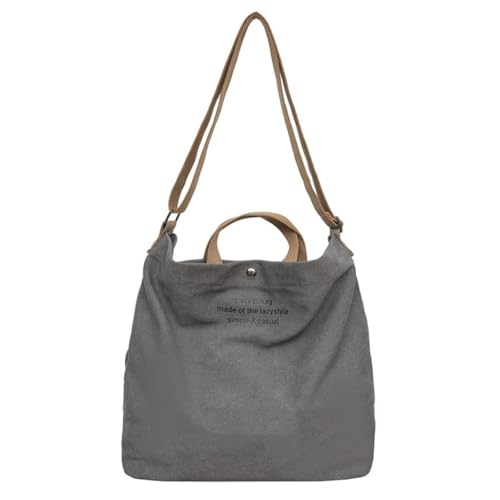 sodeber Mehrzweck-Büchertasche aus Segeltuch mit reichlich Stauraum für Schule und Freizeit, Pendeln, Unisex, große Umhängetasche, Grau Gy, Medium sodeber Mehrzweck-Büchertasche aus Segeltuch mit reichlich Stauraum für Schule und Freizeit, Pendeln, Unisex, große Umhängetasche, Grau Gy, Medium von sodeber