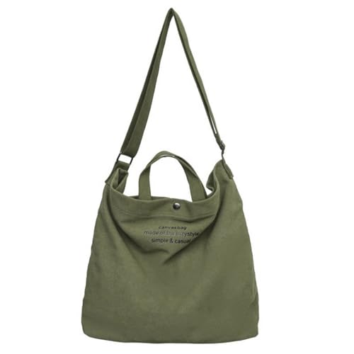 sodeber Mehrzweck-Büchertasche aus Segeltuch mit reichlich Stauraum für Schule und Freizeit, Pendeln, Unisex, große Umhängetasche, Green Gn, Medium sodeber Mehrzweck-Büchertasche aus Segeltuch mit reichlich Stauraum für Schule und Freizeit, Pendeln, Unisex, große Umhängetasche, Green Gn, Medium von sodeber