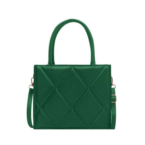 sodeber Minimalistisches Design, PU-Handtasche mit gestepptem Muster, Tragetasche, Umhängetasche, Green Gn, Medium sodeber Minimalistisches Design, PU-Handtasche mit gestepptem Muster, Tragetasche, Umhängetasche, Green Gn, Medium von sodeber