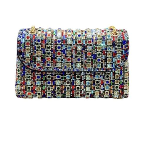 sodeber Modische Abendtasche, Umhängetasche, Handtasche mit funkelnden Strasssteinen, zarter Kettenriemen, Schultertasche für, Colorful Co, Medium sodeber Modische Abendtasche, Umhängetasche, Handtasche mit funkelnden Strasssteinen, zarter Kettenriemen, Schultertasche für, Colorful Co, Medium von sodeber