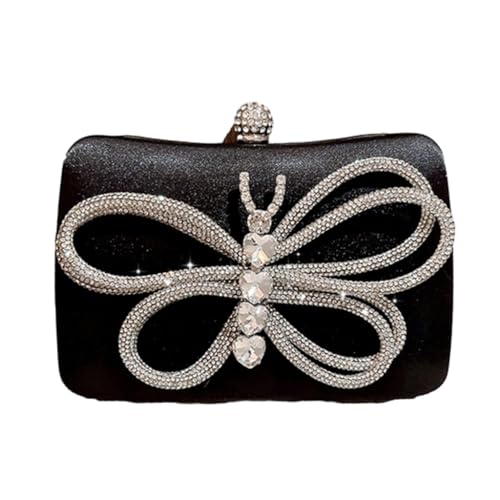 sodeber Modische Abendtasche mit eleganter, moderner Brautbox, Geldbörse, funkelnde Akzente, für Mädchen, Black Bk, Medium sodeber Modische Abendtasche mit eleganter, moderner Brautbox, Geldbörse, funkelnde Akzente, für Mädchen, Black Bk, Medium von sodeber