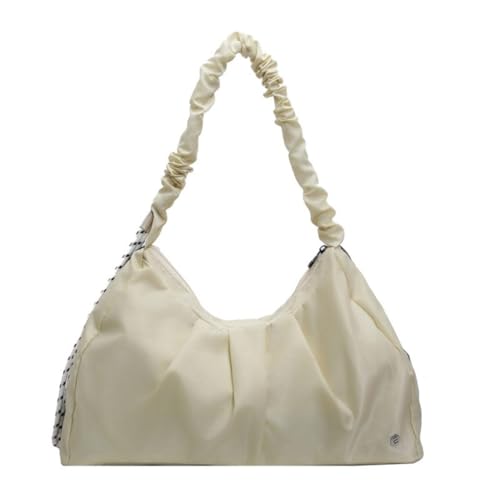 sodeber Modische Canvas-Tasche mit Tragegriff oben, großes Fassungsvermögen, einzelne Umhängetasche, lässige Handtasche mit geräumigem Innenraum, Beige Bg, Medium von sodeber