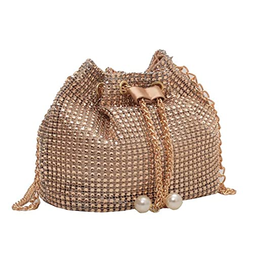 sodeber Modische Handtasche, Crossbody-Tasche für Strasssteine, Abend-Schultern, passend zu Maskeraden, Gold Gd, Medium von sodeber