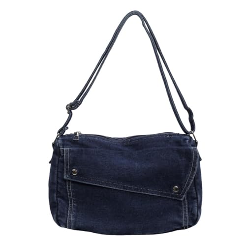 sodeber Modische Jeans Dumpling Geldbörse für Frauen Schultertaschen mit verstellbarem Riemen Crossbody Geldbörsen Reisen u, Deep Blue Db, Medium von sodeber