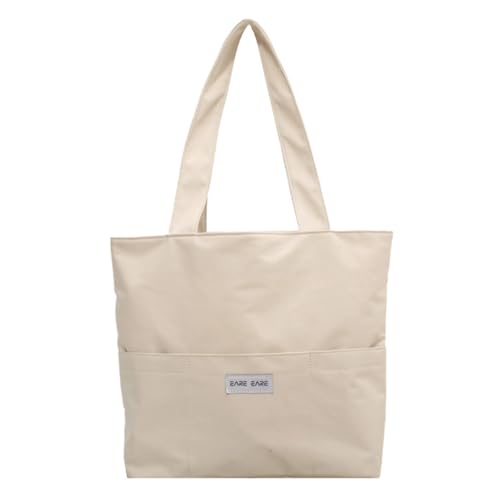 sodeber Modische Schultertasche, einfache Nylon-Schultasche für Damen und Mädchen, vielseitig, große Kapazität, Reisehandtasche, Beige Bg, Medium sodeber Modische Schultertasche, einfache Nylon-Schultasche für Damen und Mädchen, vielseitig, große Kapazität, Reisehandtasche, Beige Bg, Medium von sodeber