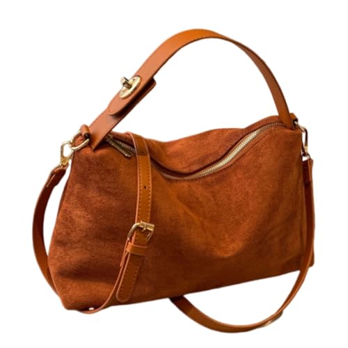 sodeber Modische Umhängetasche aus Wildlederimitat, Tragegriff oben, elegante Umhängetasche, Handtasche für Damen, Brown Bn, Medium sodeber Modische Umhängetasche aus Wildlederimitat, Tragegriff oben, elegante Umhängetasche, Handtasche für Damen, Brown Bn, Medium von sodeber