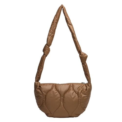 sodeber Modische Umhängetasche für Damen, Nylon, Schultertasche, großes Fassungsvermögen, lässig, rautenförmig, gepolsterte Tragetasche, Khaki Kh, Medium von sodeber