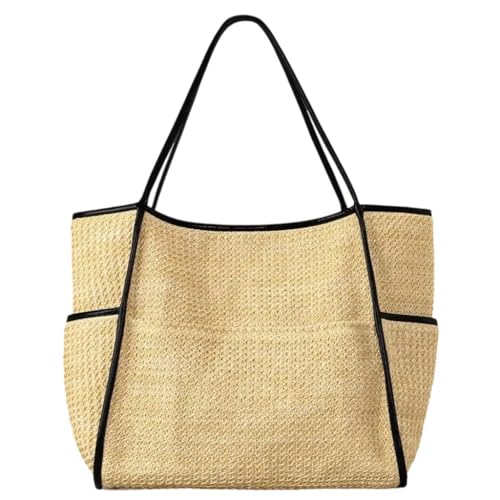 sodeber Modische gewebte Tasche mit geräumigen Innen-Schultertaschen, lässige Unterarm-Geldbörse für Strand, Pool, Arbeit und sodeber Modische gewebte Tasche mit geräumigen Innen-Schultertaschen, lässige Unterarm-Geldbörse für Strand, Pool, Arbeit und von sodeber