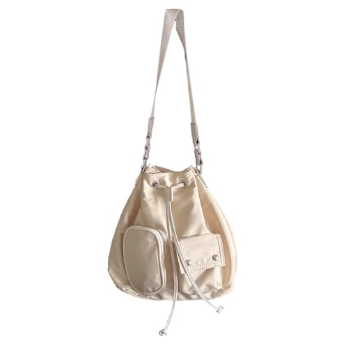 sodeber Modische und bequeme Nylon-Eimertasche für Damen, geräumige Umhängetaschen, weibliche Umhängetasche, Beige Bg, Medium sodeber Modische und bequeme Nylon-Eimertasche für Damen, geräumige Umhängetaschen, weibliche Umhängetasche, Beige Bg, Medium von sodeber