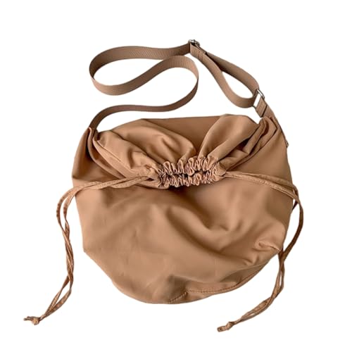 sodeber Nylontasche, vielseitige Umhängetasche, große Kapazität, Schulter für Damen und Mädchen, modisch, Reisen, Kordelzug, Brown Bn, Medium von sodeber