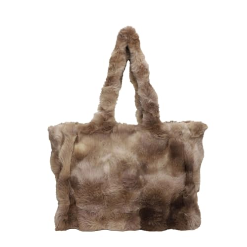 sodeber Plüsch-Umhängetasche, große Kapazität, Unterarm-Damen-Handtasche für Damen, Herbst, Winter, Einkaufen, Coffee Cf, Medium sodeber Plüsch-Umhängetasche, große Kapazität, Unterarm-Damen-Handtasche für Damen, Herbst, Winter, Einkaufen, Coffee Cf, Medium von sodeber