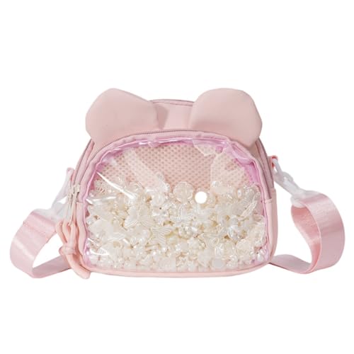 sodeber Praktische Nylon-Anime-Zubehörtasche mit verschiedenen Tragemöglichkeiten, Schultertaschen, Crossbody-Tasche für, Pink, Medium von sodeber
