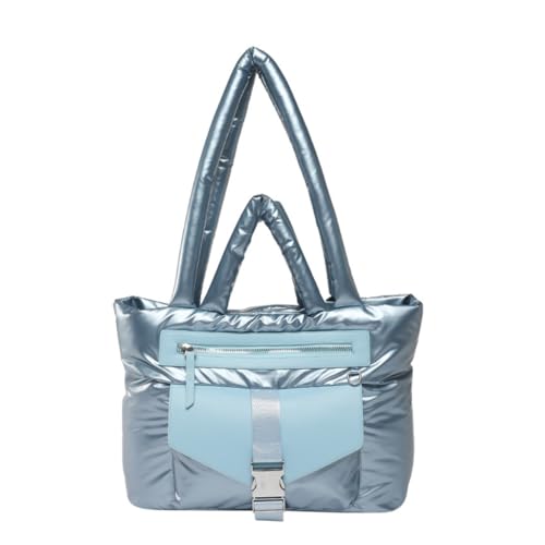 sodeber Praktische Nylon-Umhängetasche für Damen, große Kapazität, Handtasche, gesteppt, Puffertaschen, Pendeln und Freizeit, Blau Bl, Medium sodeber Praktische Nylon-Umhängetasche für Damen, große Kapazität, Handtasche, gesteppt, Puffertaschen, Pendeln und Freizeit, Blau Bl, Medium von sodeber