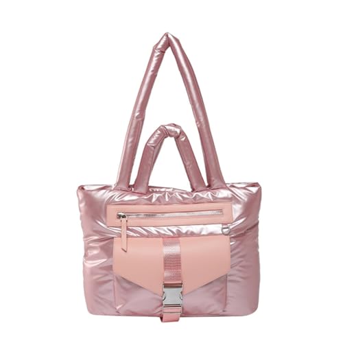 sodeber Praktische Nylon-Umhängetasche für Damen, große Kapazität, Handtasche, gesteppt, Puffertaschen, Pendeln und Freizeit, Pink, Medium sodeber Praktische Nylon-Umhängetasche für Damen, große Kapazität, Handtasche, gesteppt, Puffertaschen, Pendeln und Freizeit, Pink, Medium von sodeber