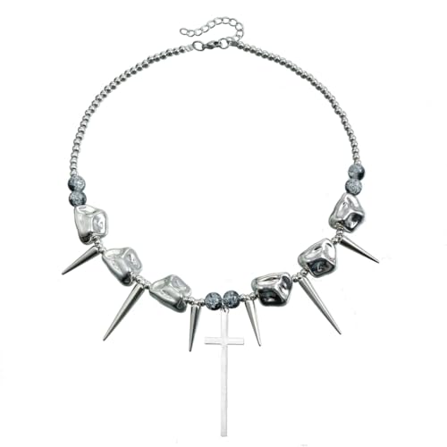 sodeber Retro-Spikes-Nieten-Halskette, Vintage-Party, Hals-Schmuck, Perlen-Spleißen, geeignet für Damen und Herren sodeber Retro-Spikes-Nieten-Halskette, Vintage-Party, Hals-Schmuck, Perlen-Spleißen, geeignet für Damen und Herren von sodeber
