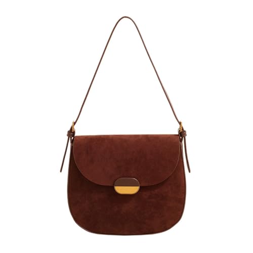 sodeber Retro-Umhängetasche aus koreanischem Wildlederimitat, für Damen, kleine Umhängetasche, Unterarm-Geldbörse mit, Coffee Cf, Medium sodeber Retro-Umhängetasche aus koreanischem Wildlederimitat, für Damen, kleine Umhängetasche, Unterarm-Geldbörse mit, Coffee Cf, Medium von sodeber