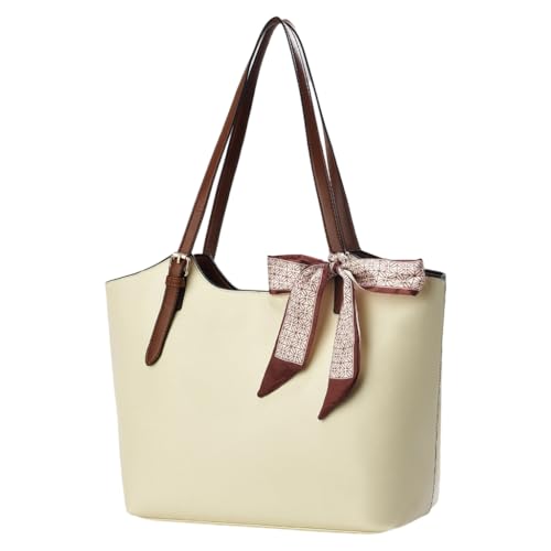 sodeber Retro-Umhängetasche mit Schleifen, Schal, Dekoration, geräumige Bürotasche, lässige Achseltasche, stilvolle Unterarm-Geldbörse, Beige Bg, Medium sodeber Retro-Umhängetasche mit Schleifen, Schal, Dekoration, geräumige Bürotasche, lässige Achseltasche, stilvolle Unterarm-Geldbörse, Beige Bg, Medium von sodeber