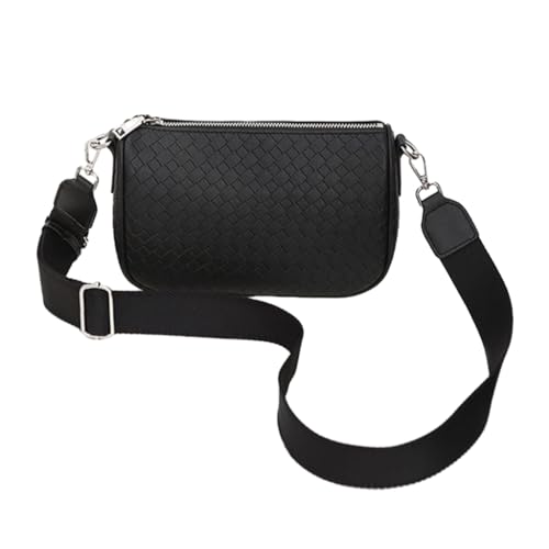 sodeber Schlichte modische Umhängetasche, Freizeittasche, trendig, für Damen und Mädchen, vielseitig, gewebt, Black Bk, Medium sodeber Schlichte modische Umhängetasche, Freizeittasche, trendig, für Damen und Mädchen, vielseitig, gewebt, Black Bk, Medium von sodeber
